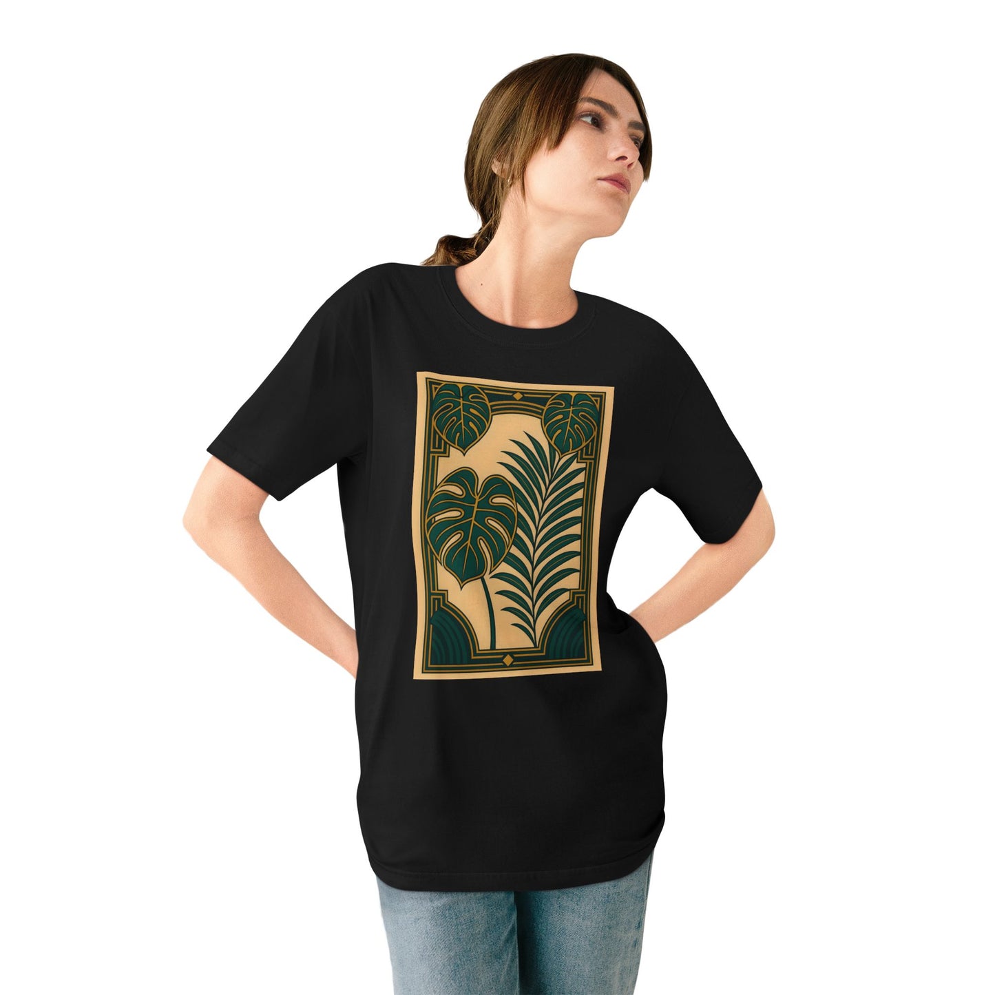 Tropical Botanical T-Shirt, Eco-Friendly Tee, Summer Casual Wear, Plant Lover Gift, Organic Cotton Top, Nature-Inspired Fashion