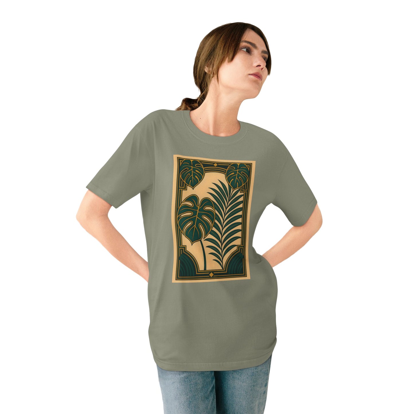 Tropical Botanical T-Shirt, Eco-Friendly Tee, Summer Casual Wear, Plant Lover Gift, Organic Cotton Top, Nature-Inspired Fashion