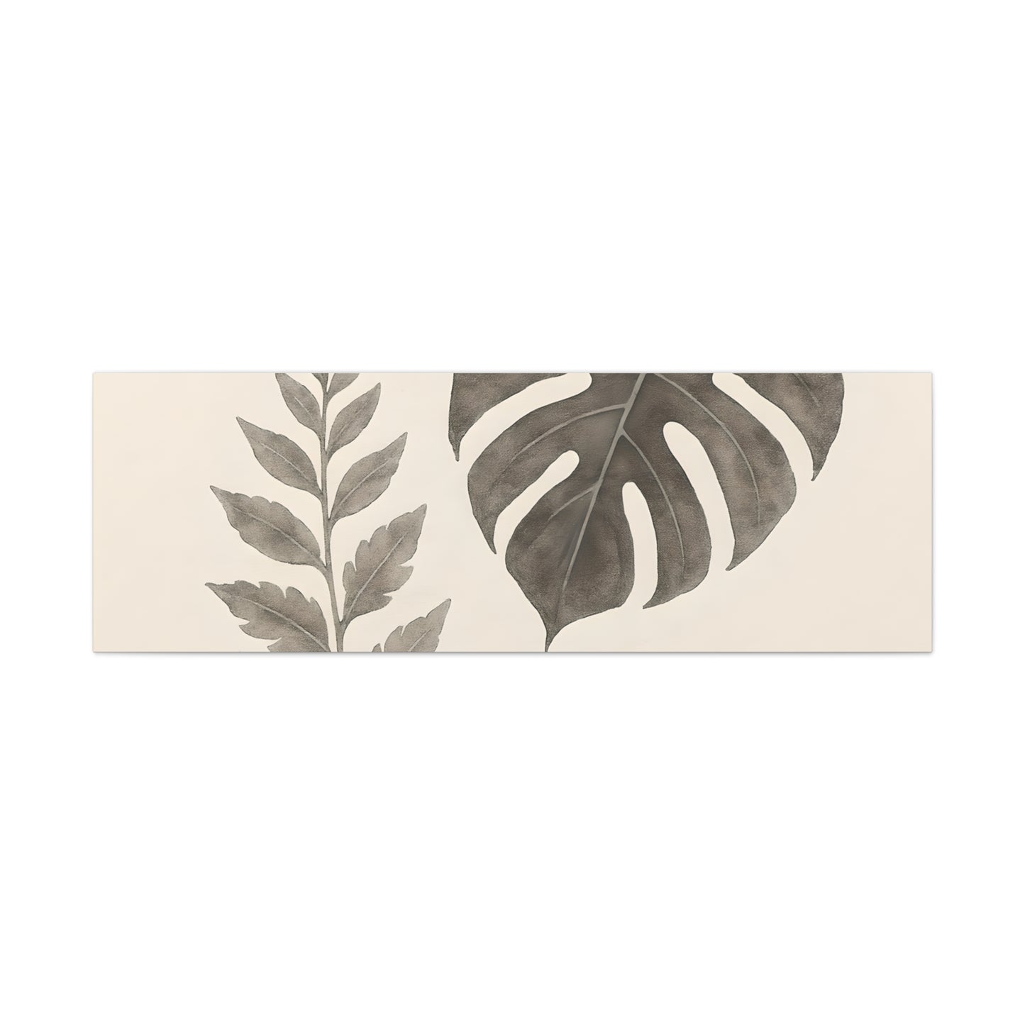 Botanical Wall Art Print, Minimalist Home Decor, Nature Artwork, Modern Room Decor, Fern and Monstera Leaves