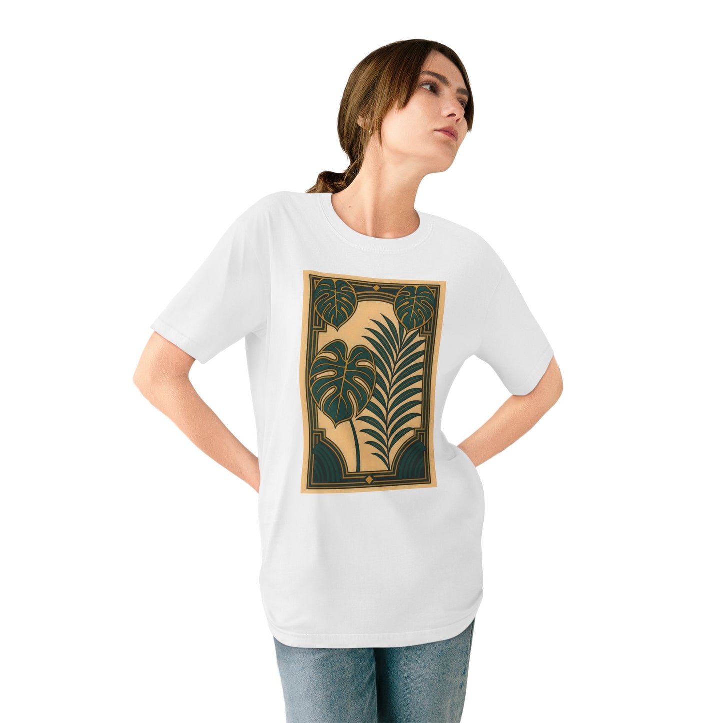 Tropical Botanical T-Shirt, Eco-Friendly Tee, Summer Casual Wear, Plant Lover Gift, Organic Cotton Top, Nature-Inspired Fashion