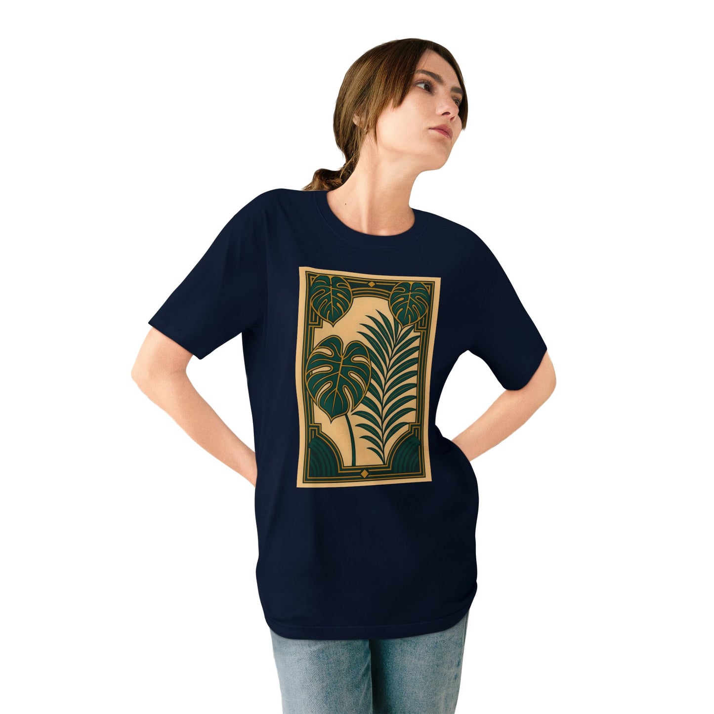 Tropical Botanical T-Shirt, Eco-Friendly Tee, Summer Casual Wear, Plant Lover Gift, Organic Cotton Top, Nature-Inspired Fashion