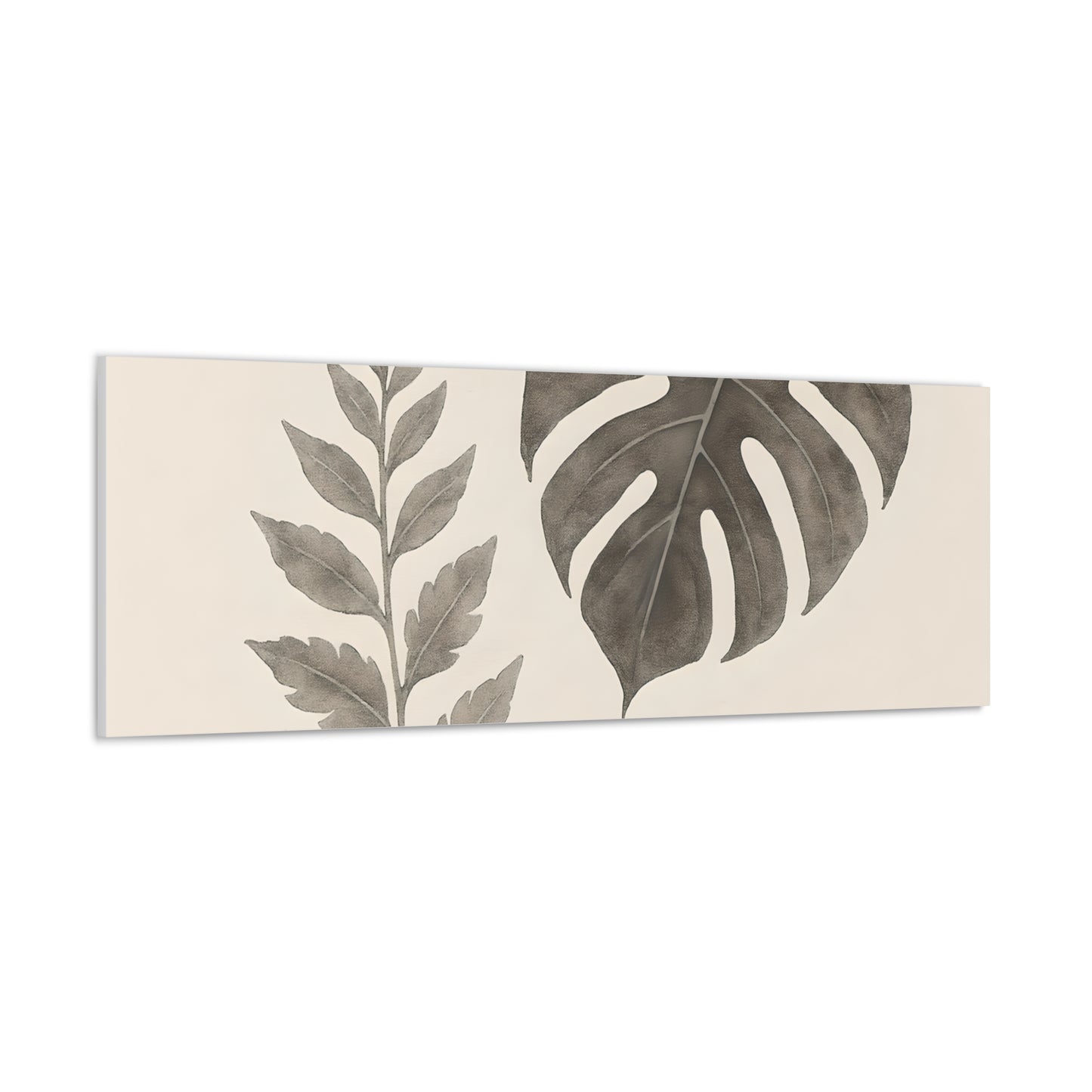 Botanical Wall Art Print, Minimalist Home Decor, Nature Artwork, Modern Room Decor, Fern and Monstera Leaves