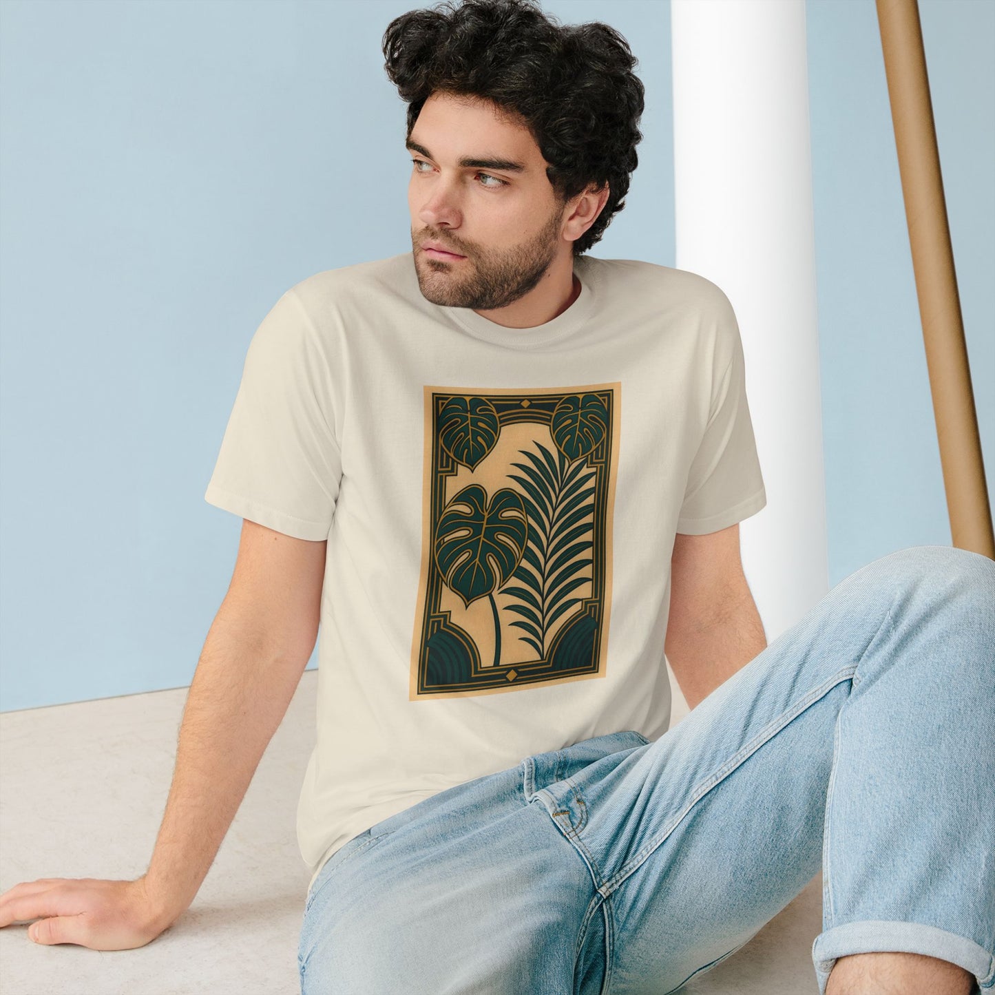 Tropical Botanical T-Shirt, Eco-Friendly Tee, Summer Casual Wear, Plant Lover Gift, Organic Cotton Top, Nature-Inspired Fashion