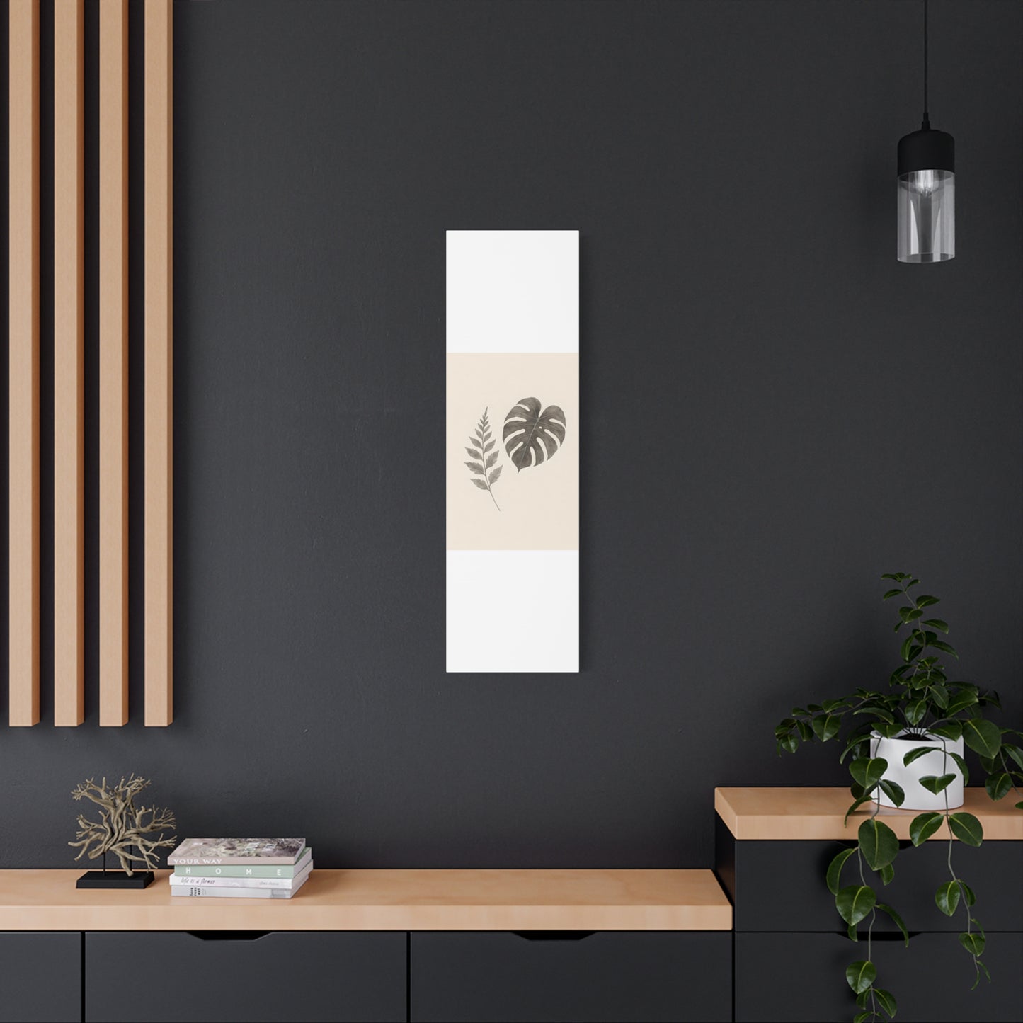 Botanical Wall Art Print, Minimalist Home Decor, Nature Artwork, Modern Room Decor, Fern and Monstera Leaves