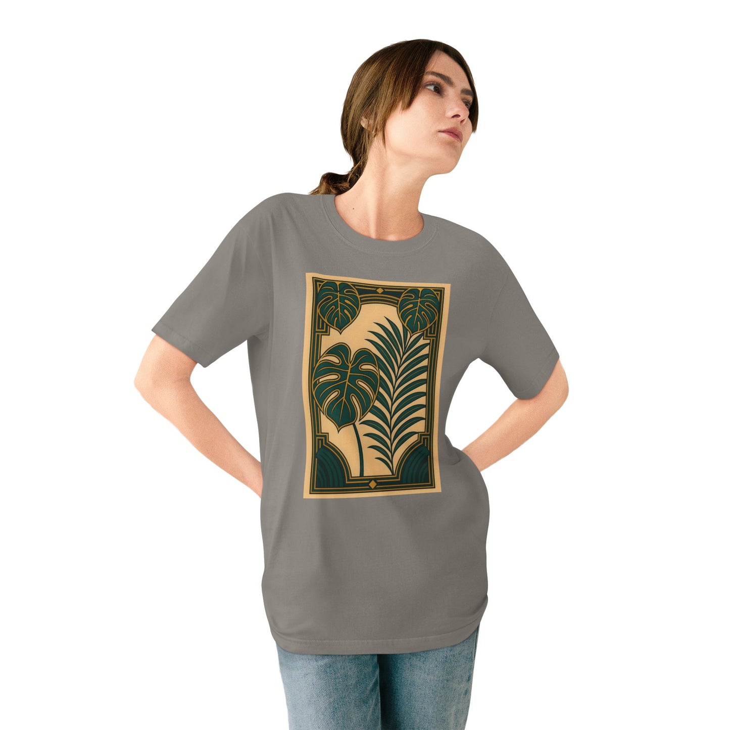 Tropical Botanical T-Shirt, Eco-Friendly Tee, Summer Casual Wear, Plant Lover Gift, Organic Cotton Top, Nature-Inspired Fashion