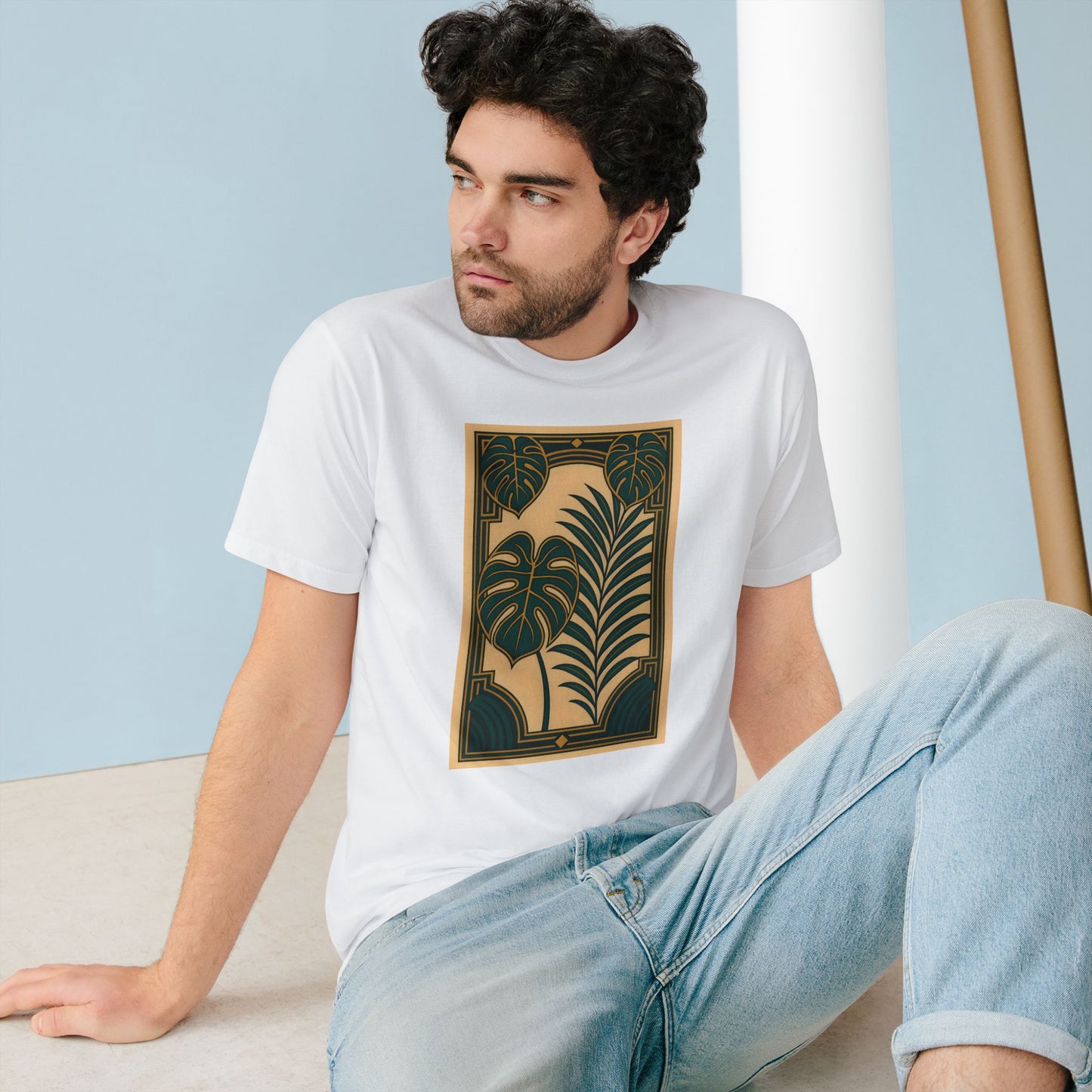 Tropical Botanical T-Shirt, Eco-Friendly Tee, Summer Casual Wear, Plant Lover Gift, Organic Cotton Top, Nature-Inspired Fashion