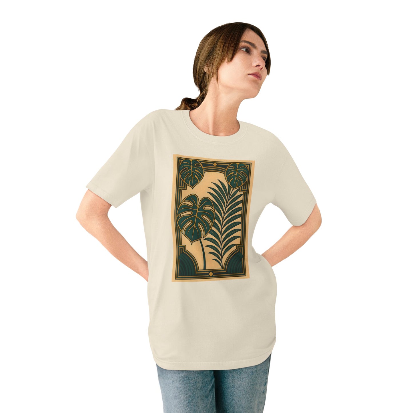 Tropical Botanical T-Shirt, Eco-Friendly Tee, Summer Casual Wear, Plant Lover Gift, Organic Cotton Top, Nature-Inspired Fashion