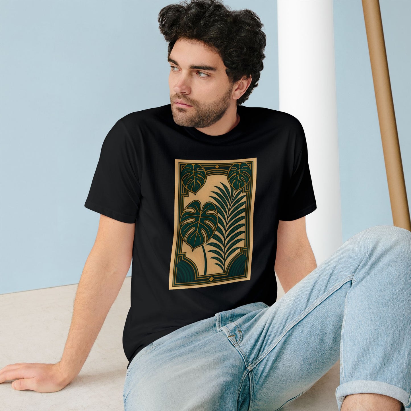 Tropical Botanical T-Shirt, Eco-Friendly Tee, Summer Casual Wear, Plant Lover Gift, Organic Cotton Top, Nature-Inspired Fashion