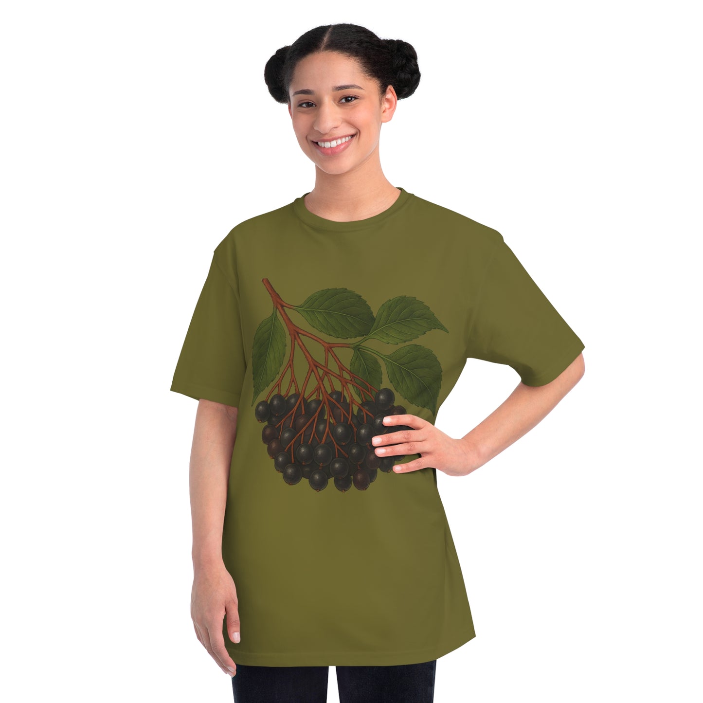 Botanical Art Organic T-Shirt – Eco-Friendly Herbal Tee | Sustainable Gift for Plant Lovers