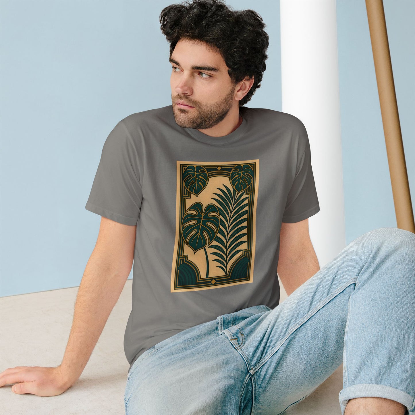 Tropical Botanical T-Shirt, Eco-Friendly Tee, Summer Casual Wear, Plant Lover Gift, Organic Cotton Top, Nature-Inspired Fashion