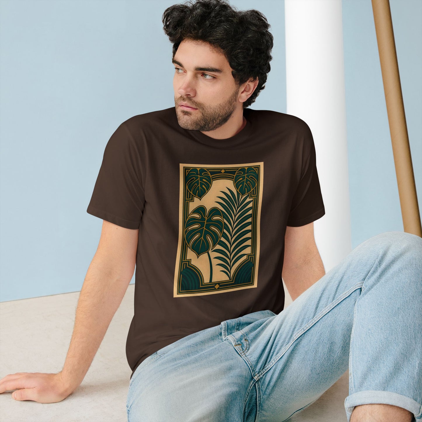 Tropical Botanical T-Shirt, Eco-Friendly Tee, Summer Casual Wear, Plant Lover Gift, Organic Cotton Top, Nature-Inspired Fashion
