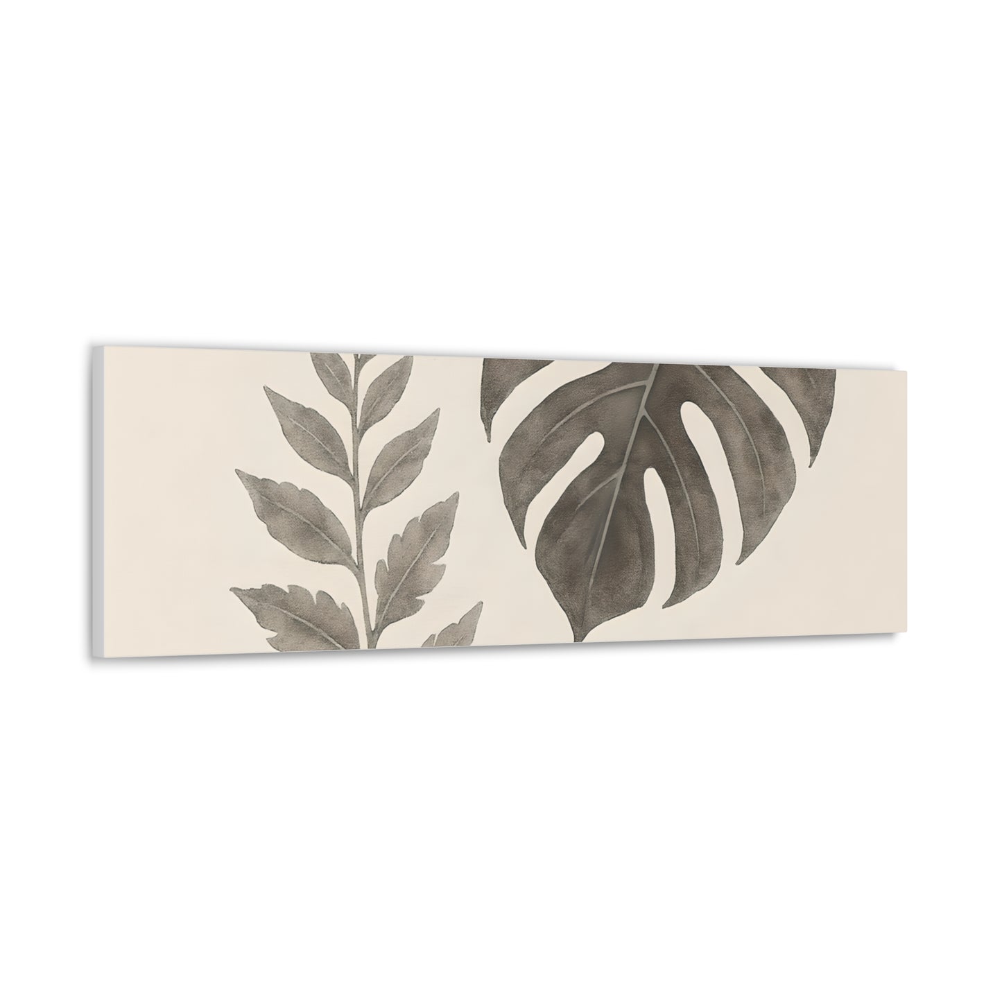 Botanical Wall Art Print, Minimalist Home Decor, Nature Artwork, Modern Room Decor, Fern and Monstera Leaves