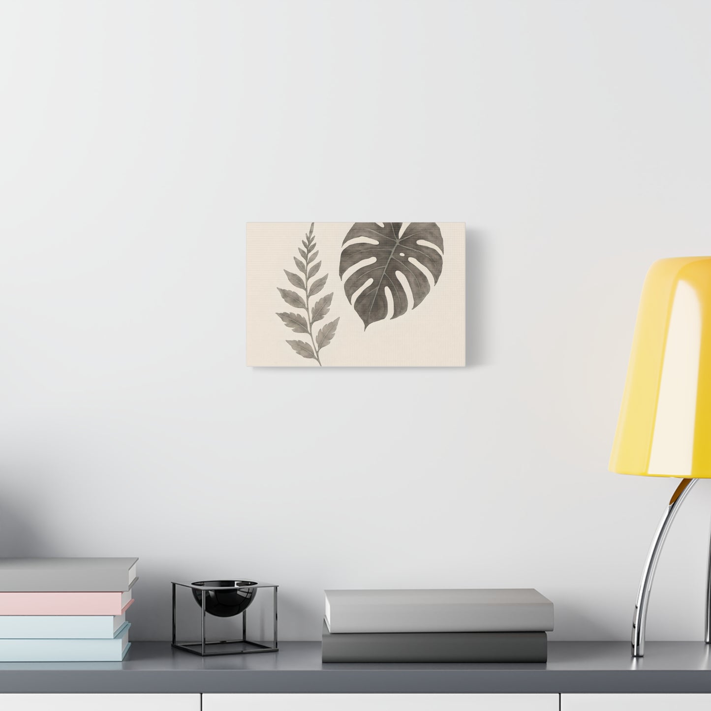 Botanical Wall Art Print, Minimalist Home Decor, Nature Artwork, Modern Room Decor, Fern and Monstera Leaves