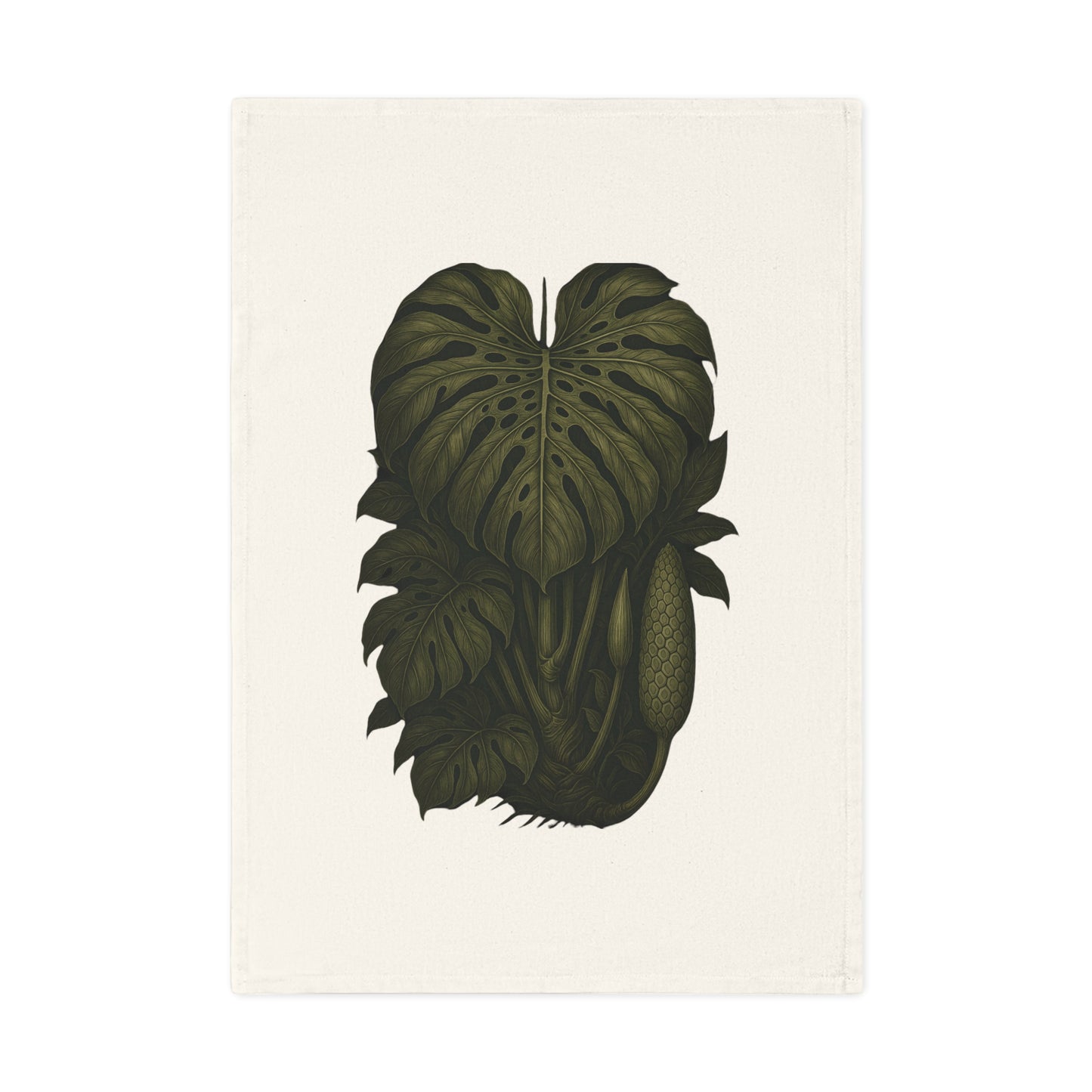 Monstera Leaf Cotton Tea Towel | Kitchen Decor, Plant Lover Gift, Eco-Friendly, Housewarming, Botanical Art