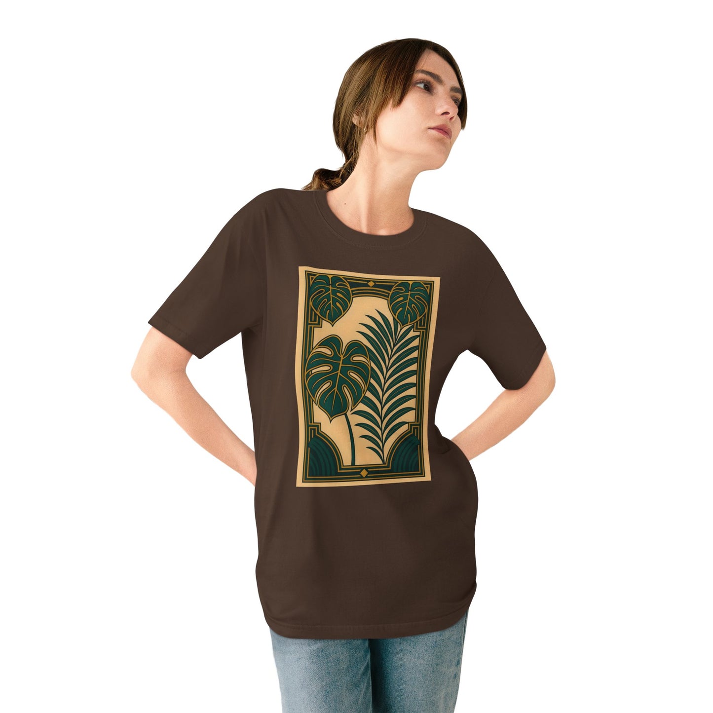Tropical Botanical T-Shirt, Eco-Friendly Tee, Summer Casual Wear, Plant Lover Gift, Organic Cotton Top, Nature-Inspired Fashion