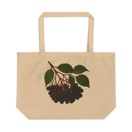 Large Organic Cotton Tote Bag – Eco-Conscious Shopping Bag | Reusable Earth-Friendly Tote